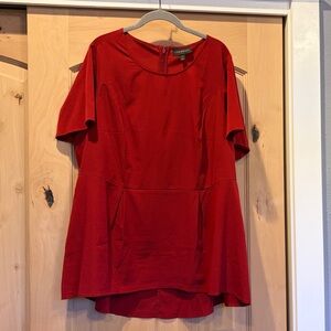 Lane Bryant Red Hi-Low Blouse